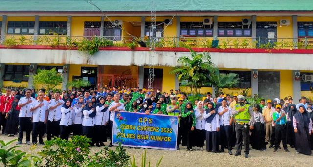 SMK Yapis Biak menyukseskan Operas Zebra di Kabupaten Biak Numfor