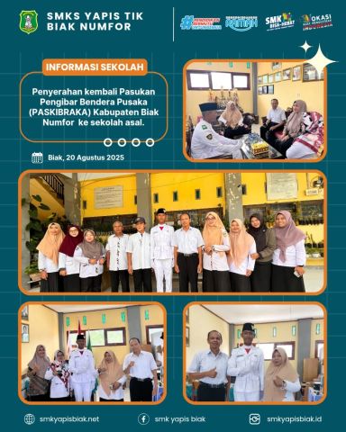Pasukan Pengibar Bendera  Paskibraka Kabupaten Biak Numfor Tahun 2025